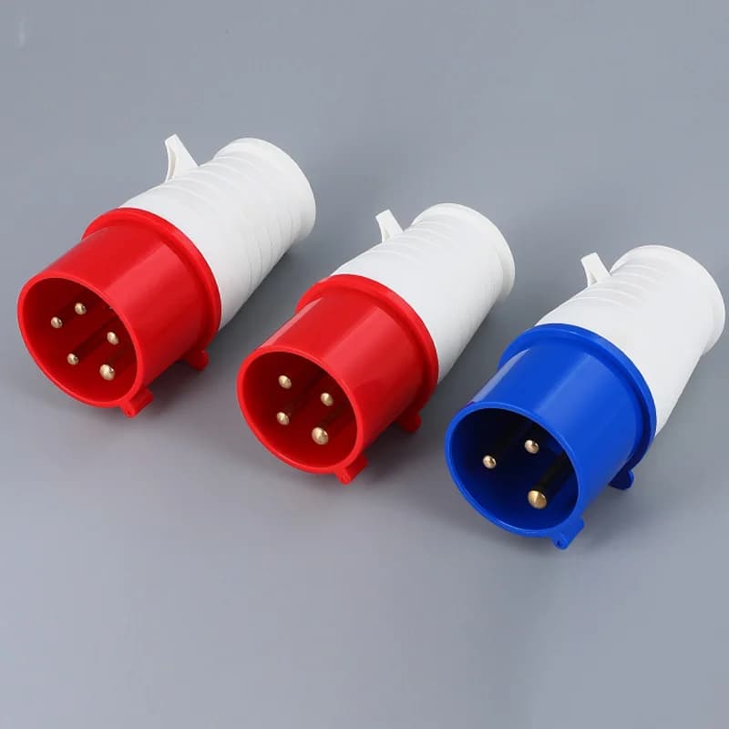 Heavy-Duty Industrial Socket & Plug | 16A-32A IP44 Rated | 3P/4P/5P 220V-415V Connector - Thumbnail 4