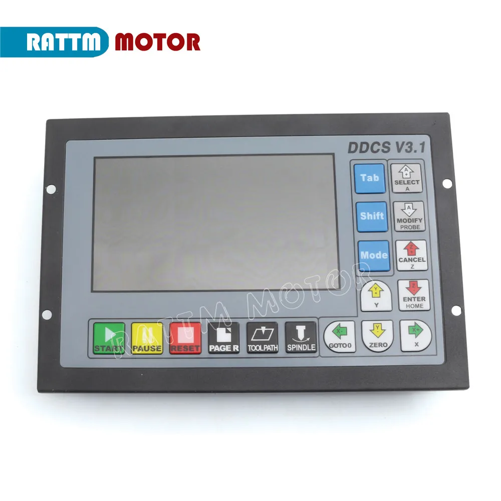 【EU US】 CNC PLC 4 Axis offline Motion Controller DDCS V3.1 500KHz PLC & Pendant Handwheel with Emergency Stop - Thumbnail 2