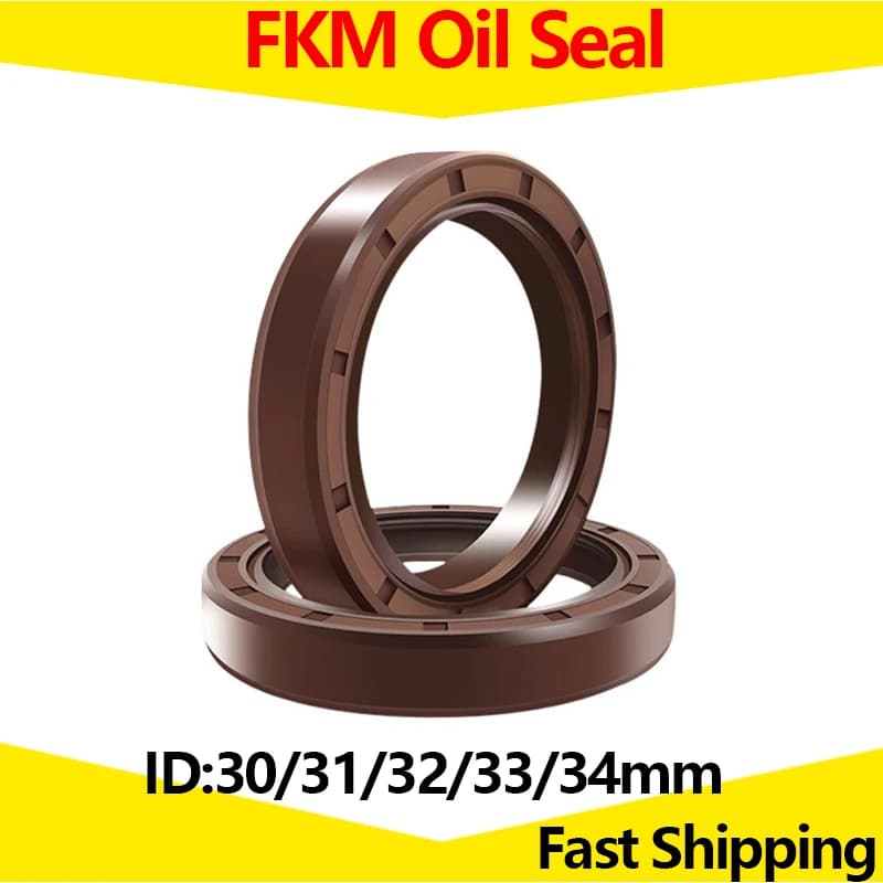 FKM Oil Seal Kit | High-Temperature Fluoroelastomer Gaskets | 30-34mm ID, 38-82mm OD - Thumbnail 3