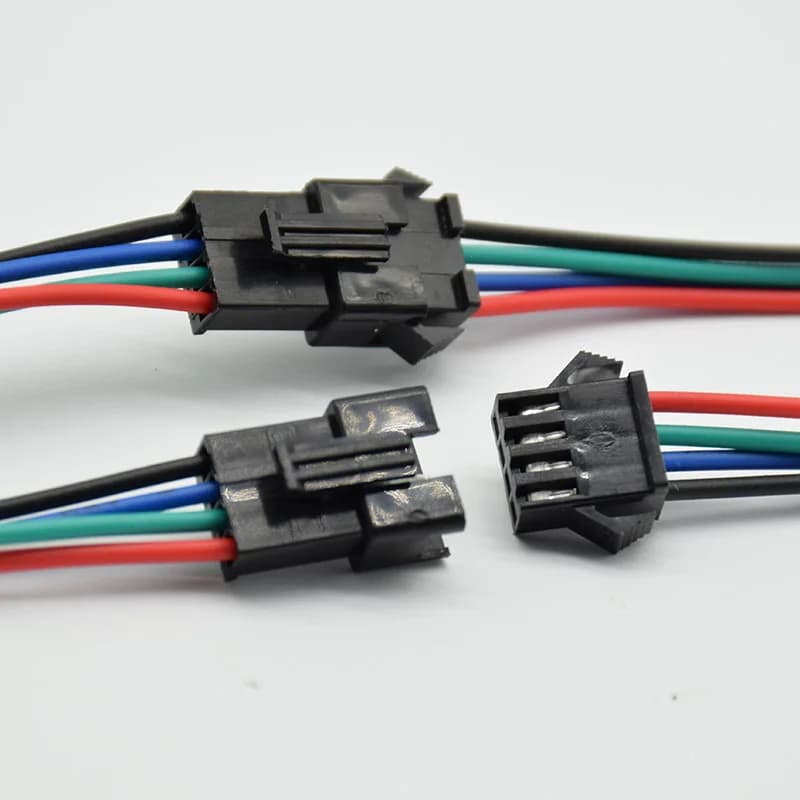 JST LED Strip Connector Kit | 2-4 Pin Male/Female Pairs | 15cm Length for 3528 & 5050 LEDs - Thumbnail 4