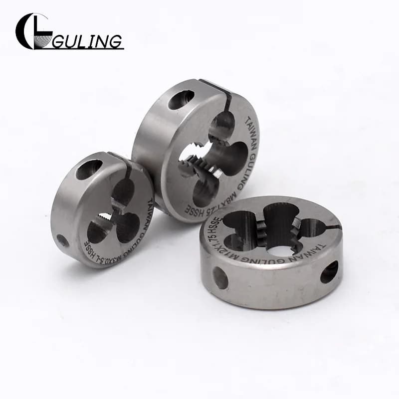 HSSE Round Threading Die Set | M1-M22 Metric Sizes | Precision External Thread Cutting Tool - Thumbnail 2