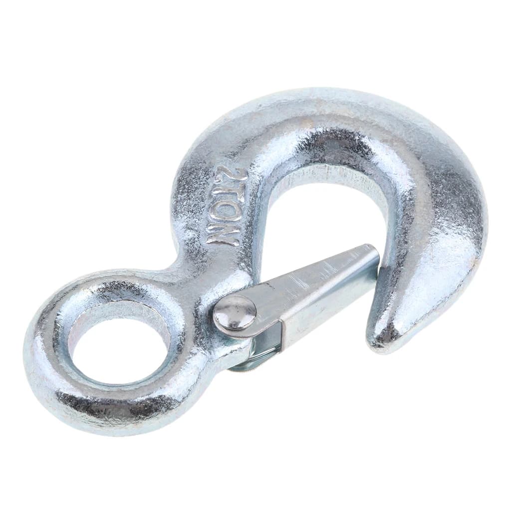 2-Ton Safety Latch Winch Hook | Forged Steel Clevis | Hoist & Sling Secure Attachment - Thumbnail 3