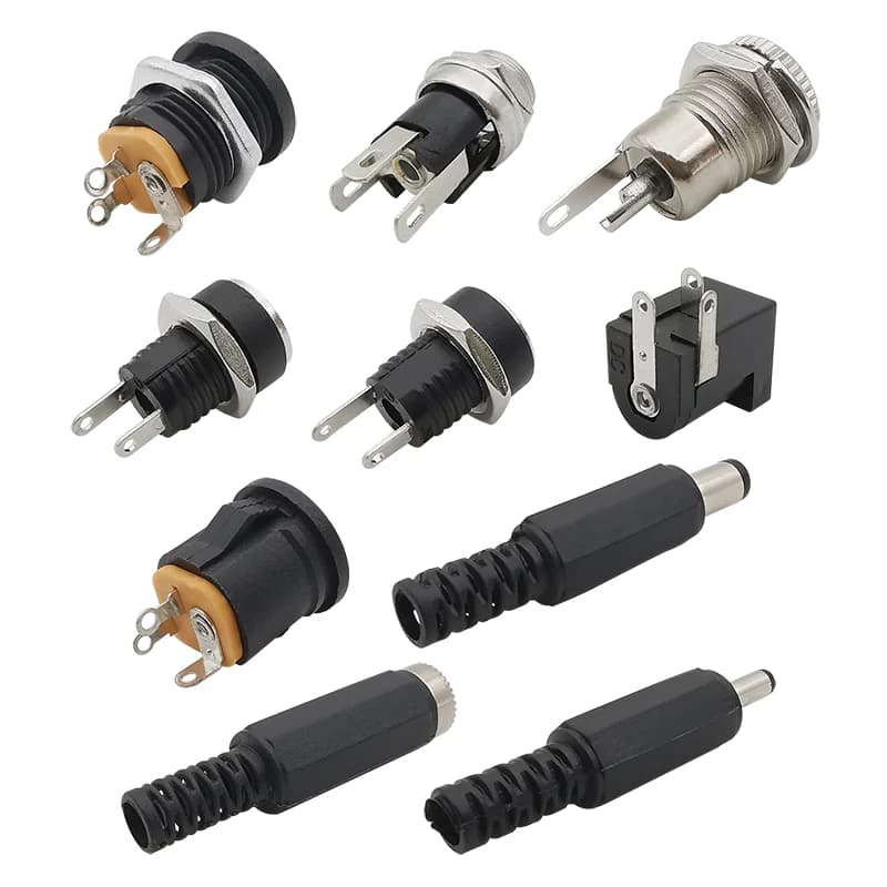 DC Power Connector Kit | 5.5x2.1mm & 3.5x1.3mm Panel Mount Jacks | 10-Piece Set - Thumbnail 3