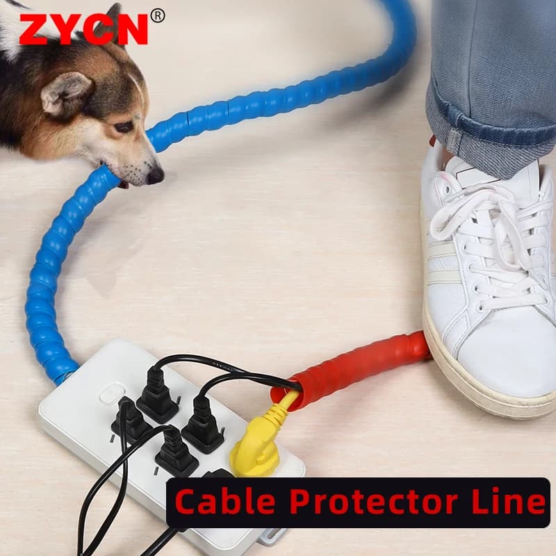 Motorcycle Cable Sleeve | 2M Flame-Retardant Spiral Wrap | Anti-Abrasion Wire Protector - Thumbnail 5