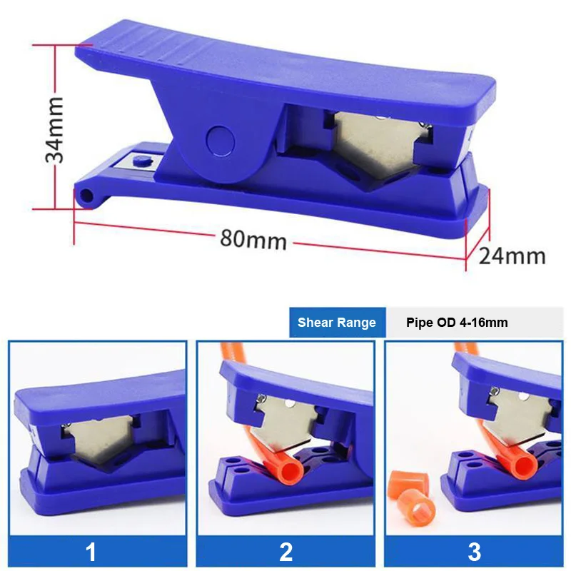Multi-Material Tubing Cutter | Precision Tool for PVC, Rubber & Silicone Up to 16mm - Thumbnail 3