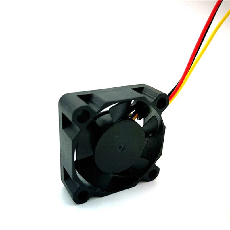 2PCS 3D printer cooling fan 30mm by 30mm by 10mm, 5V 12V 24V voltage, with 2-pin and 3-pin connectors for graphics card and electronics.