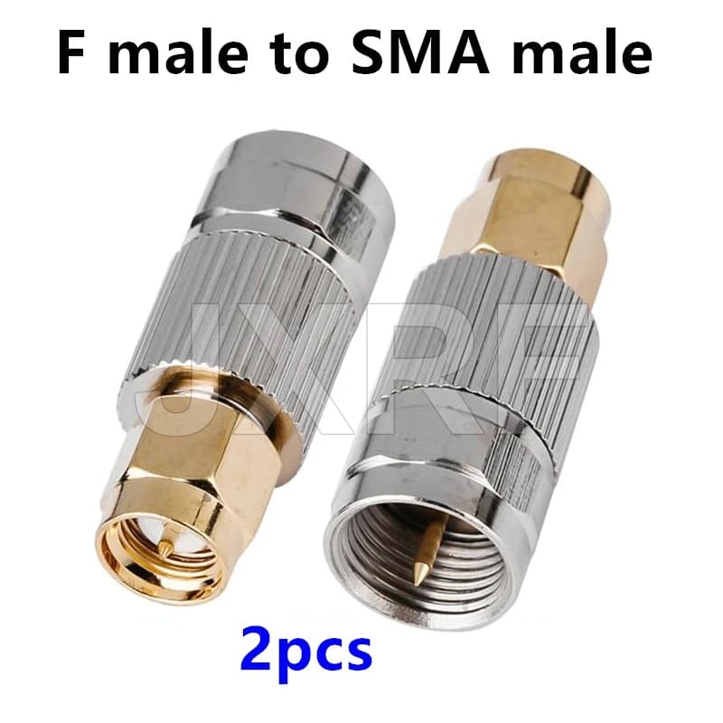 F-Type to SMA Coaxial Adapter | Female Jack to Male Plug | 2-Pack - Thumbnail 4