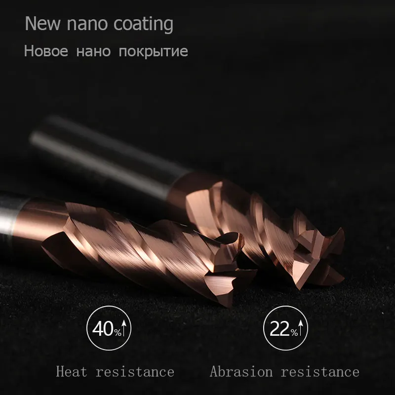 Carbide End Mills | HRC55 4 Flute Alloy Cutter | 1-12mm CNC Maching Tool Set - Thumbnail 4