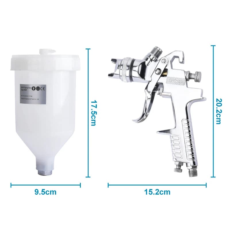 HVLP Paint Spray Gun | 1.4, 1.7, 2.0mm Nozzle Kit | High-Performance Car Painting Tool - Thumbnail 6