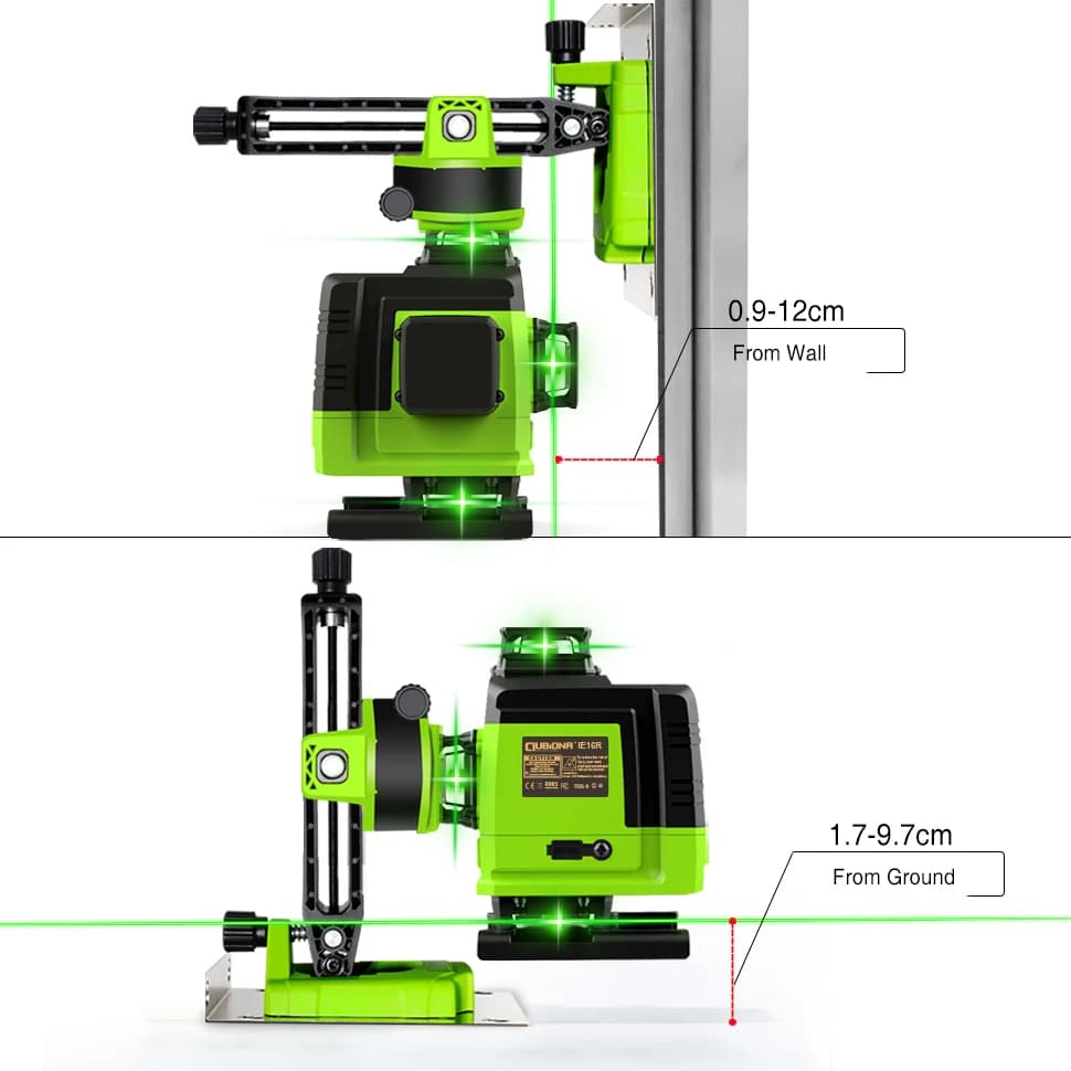 Laser Level | 4D 16-Line Green Beam | Remote Control | 5000mAh Battery - Thumbnail 3