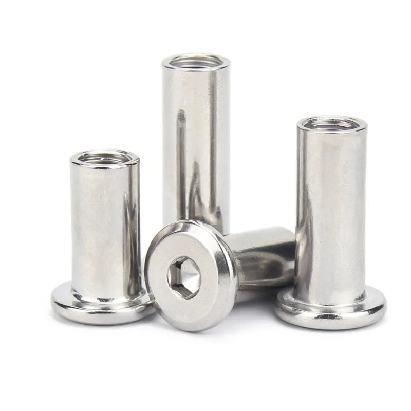 Flat Hex Socket Insert Nuts | M2 to M10 304 Stainless Steel | For Tables & Bed Frames - Thumbnail 4