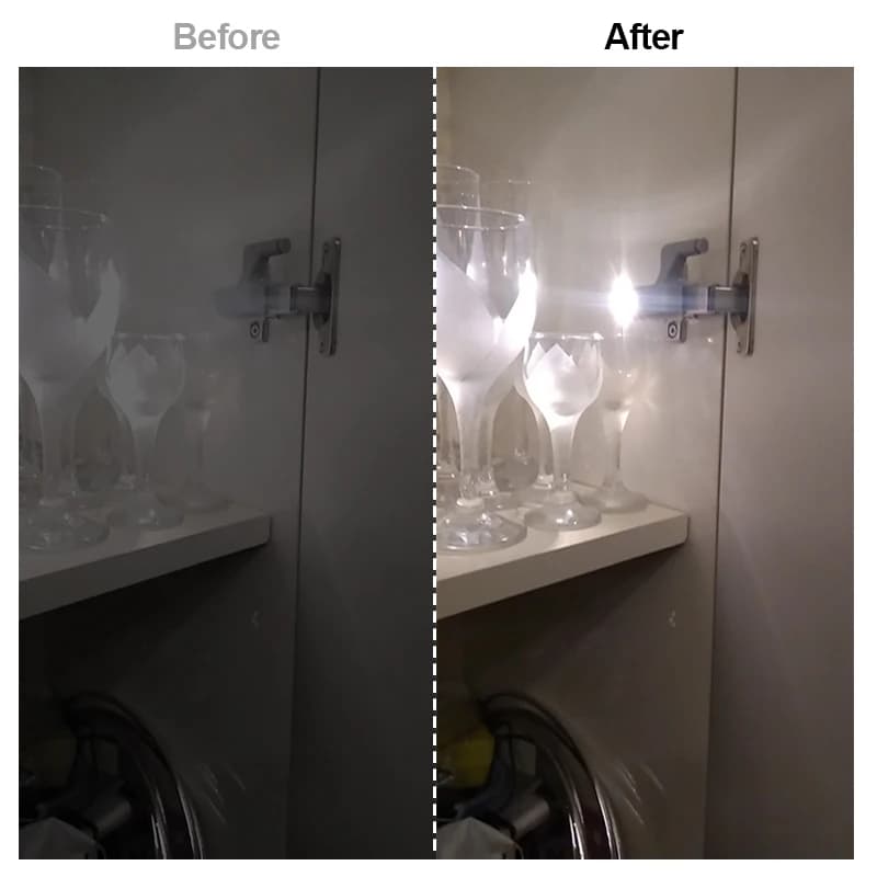 LED Cabinet Light Hinge 4PCS | Automatic Night Light | For Kitchen Wardrobe & Cupboard - Thumbnail 5