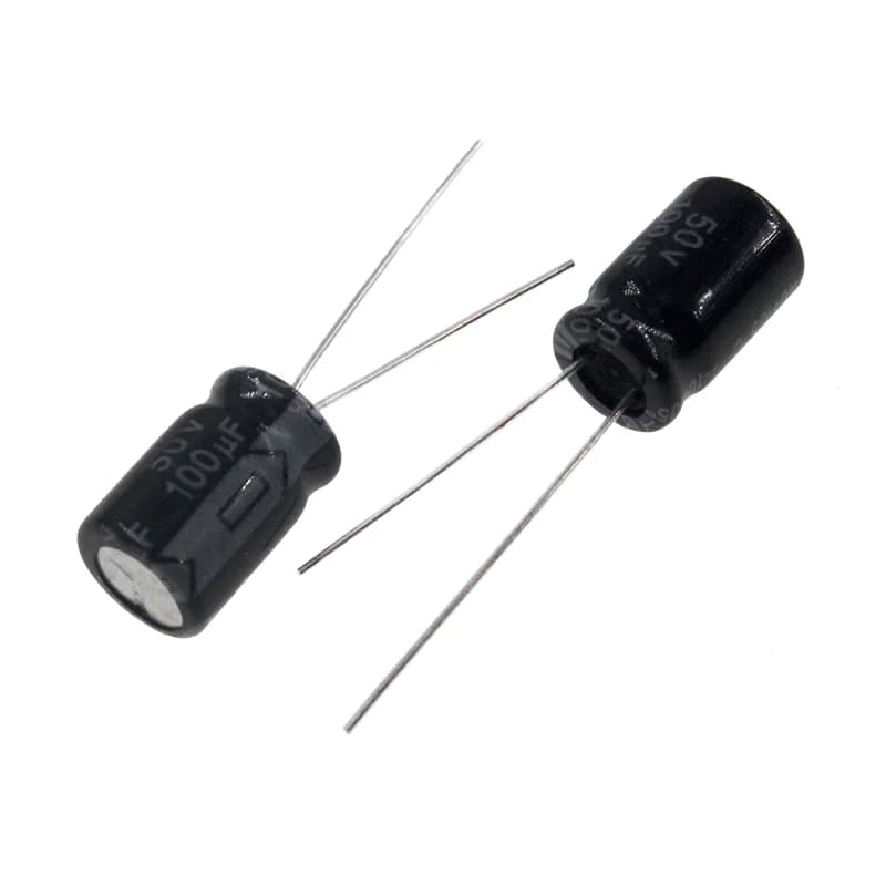 Radial Electrolytic Capacitors | 100uF 50V | 6x11mm | 50-Pack for Reliable Circuit Performance - Thumbnail 3