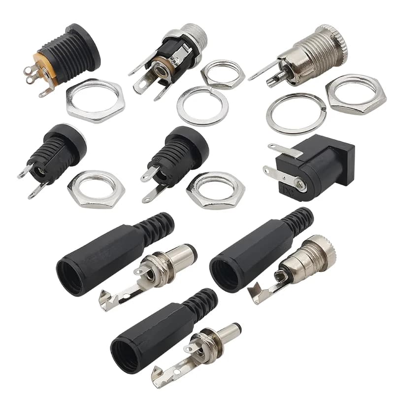 DC Power Connector Kit | 5.5x2.1mm & 3.5x1.3mm Panel Mount Jacks | 10-Piece Set - Thumbnail 5