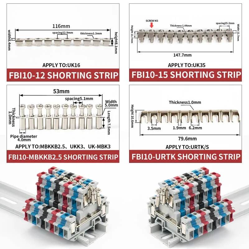 Rail Terminal Bridge Connector | UK Series Fixed Jumper | Professional Electrical Accessory - Thumbnail 5