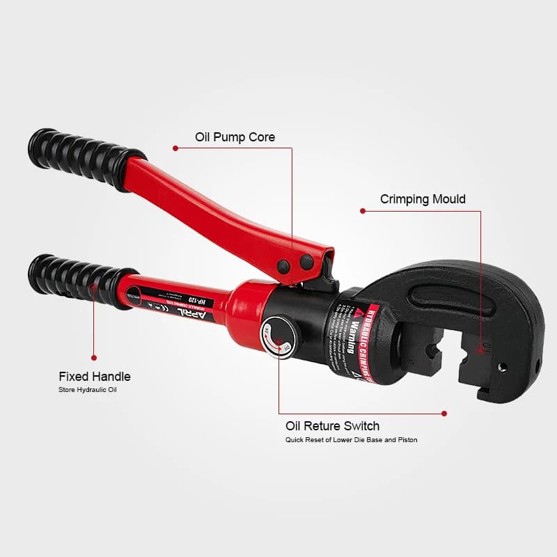 Professional Hydraulic Cable Crimping Tool | HP-120 | 10-120mm² Capacity | Heavy-Duty Crimper - Thumbnail 4