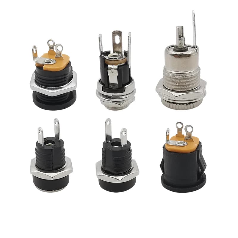 DC Power Connector Kit | 5.5x2.1mm & 3.5x1.3mm Panel Mount Jacks | 10-Piece Set - Thumbnail 4