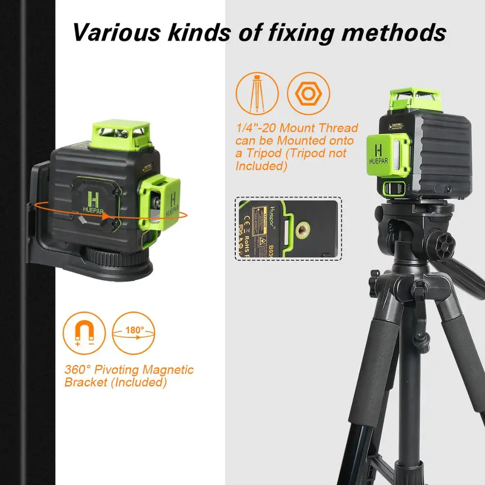 Laser Level | Cross Line Self-Leveling | Type-C Charging & Hard Carry Case - Thumbnail 5