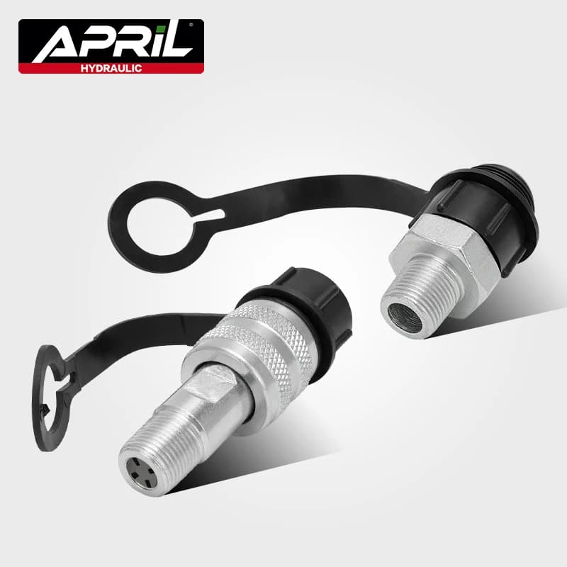 3/8 NPT Hydraulic Quick Coupler | High-Pressure Connector | Industrial Tool Accessory - Thumbnail 2