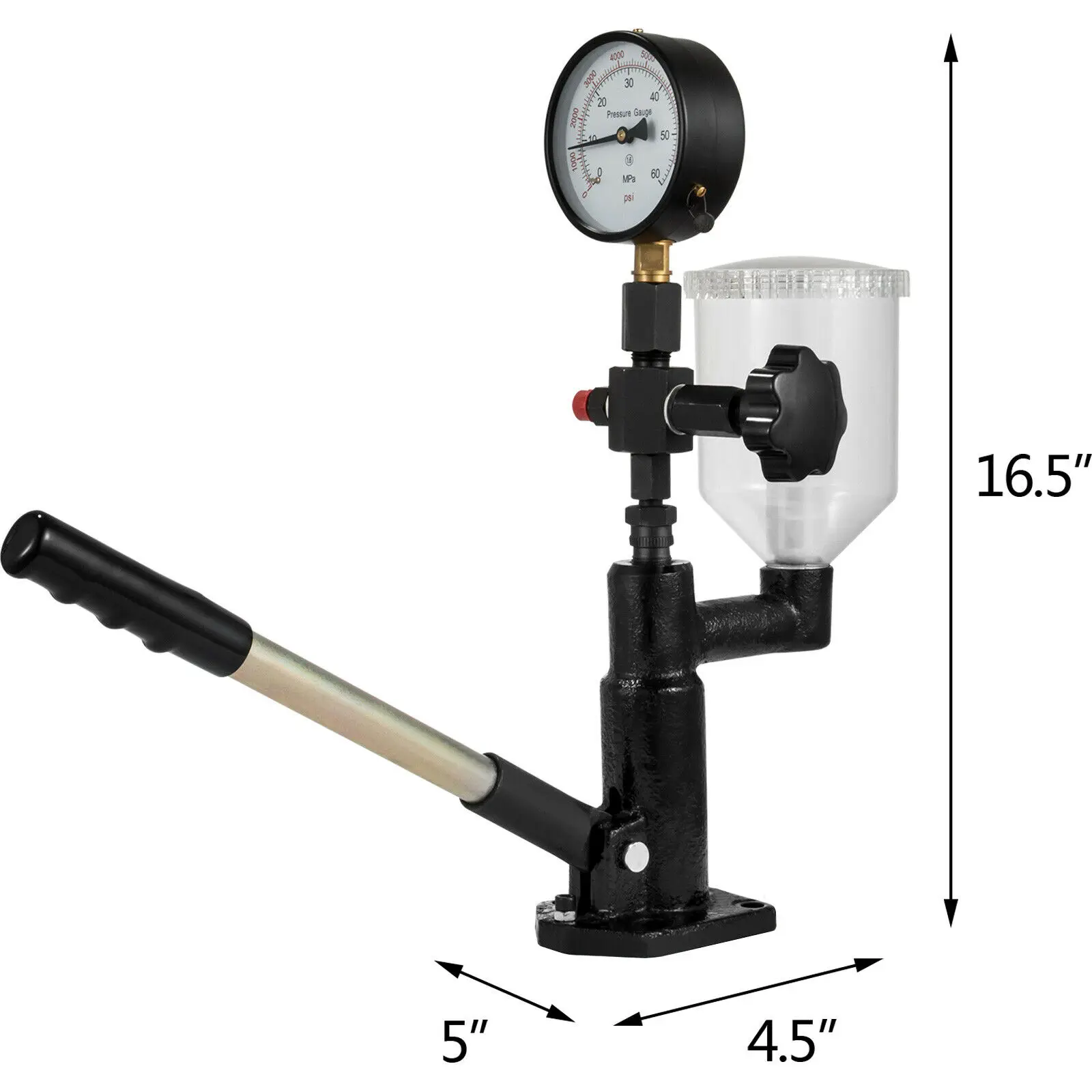 Fuel Injector Tester | 0-600 bar / 0-8,000 psi Dual Scale | Nozzle Pressure Adjustment - Thumbnail 6
