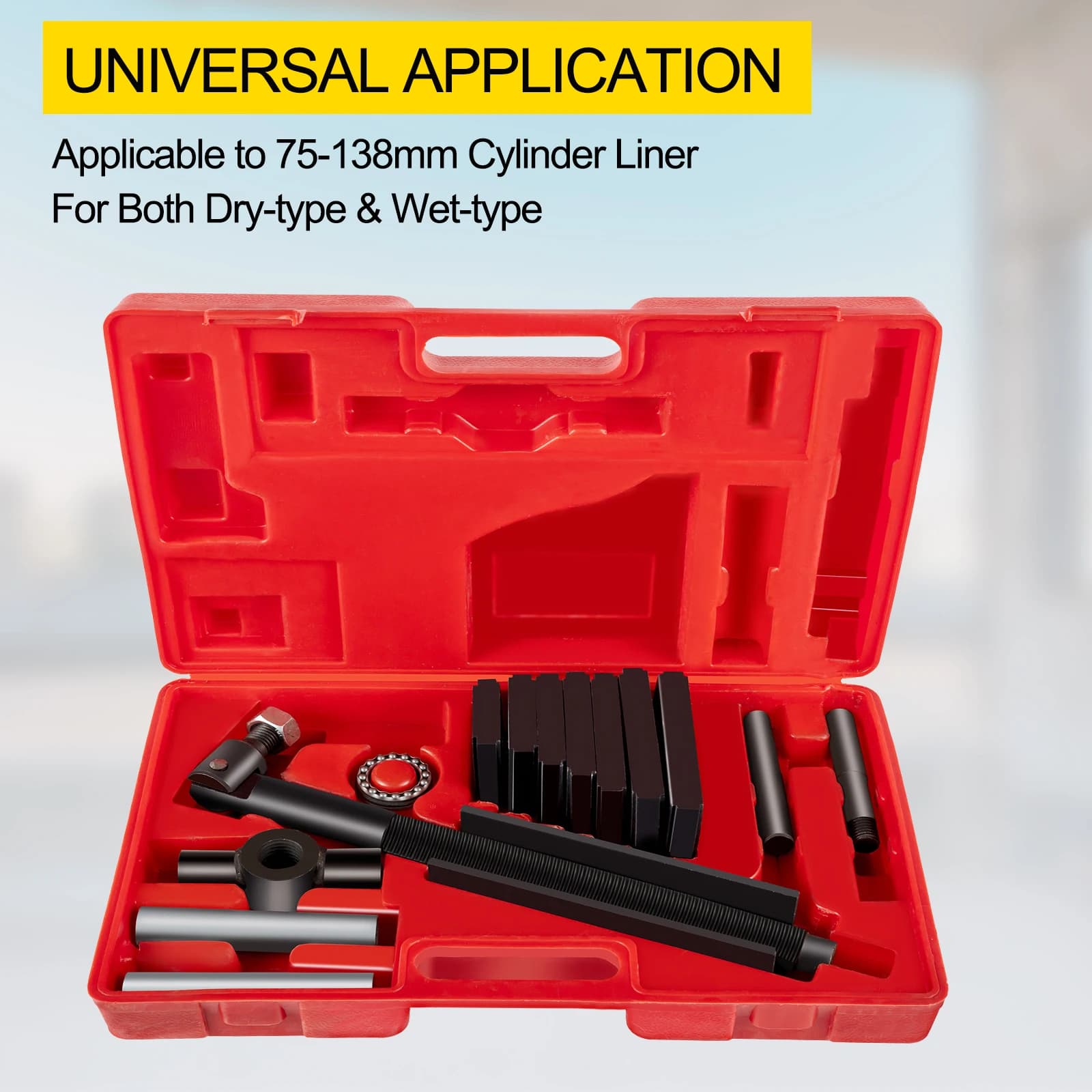 Hydraulic Cylinder Liner Puller Kit | 45 Steel Construction | 7-Piece Plate Set for Diesel Engine Repair - Thumbnail 4