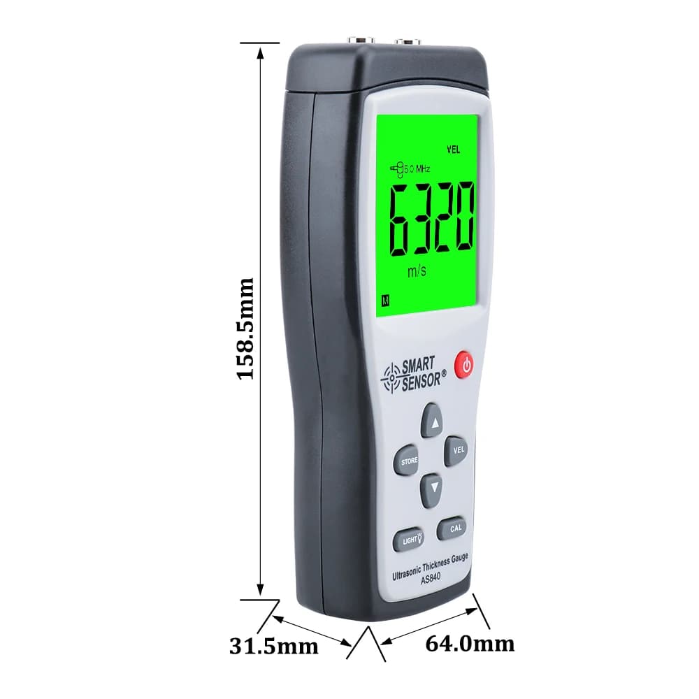 Ultrasonic Thickness & Sound Velocity Meter with LCD Display - Thumbnail 4