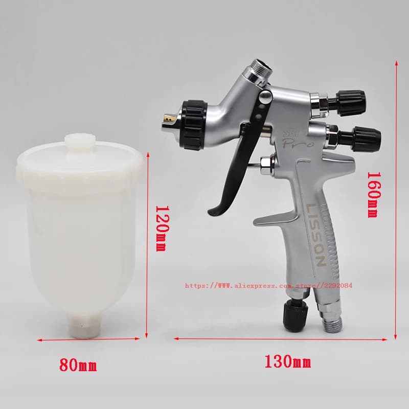 HVLP Paint Sprayer | 1.2mm Gravity Feed | Professional Repair Spray Gun with 250ml Cup - Thumbnail 5