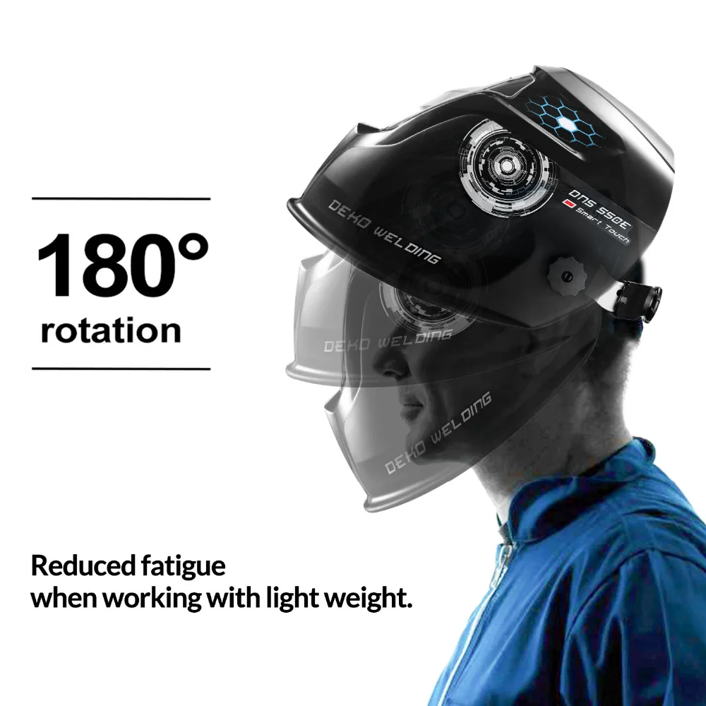 Auto-Darkening Welding Helmet | Solar-Powered Lens | 4/9-13 Shade Range for MIG & MMA - Thumbnail 3