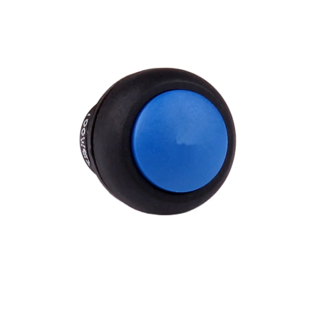 12mm Latching Push Button Switch | IP67 Waterproof & Self-Locking | Industrial Metal Electrical Switch - Thumbnail 2