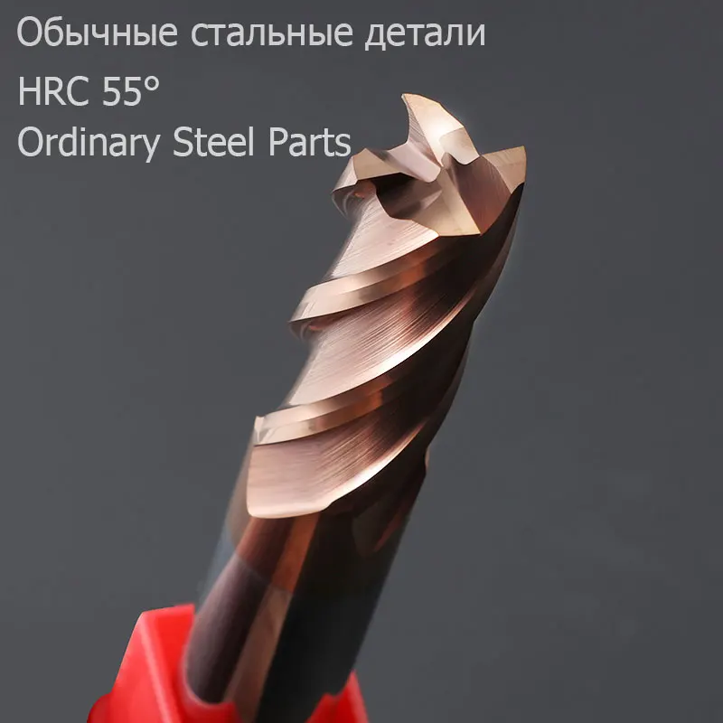 Carbide End Mills | HRC55 4 Flute Alloy Cutter | 1-12mm CNC Maching Tool Set - Thumbnail 2