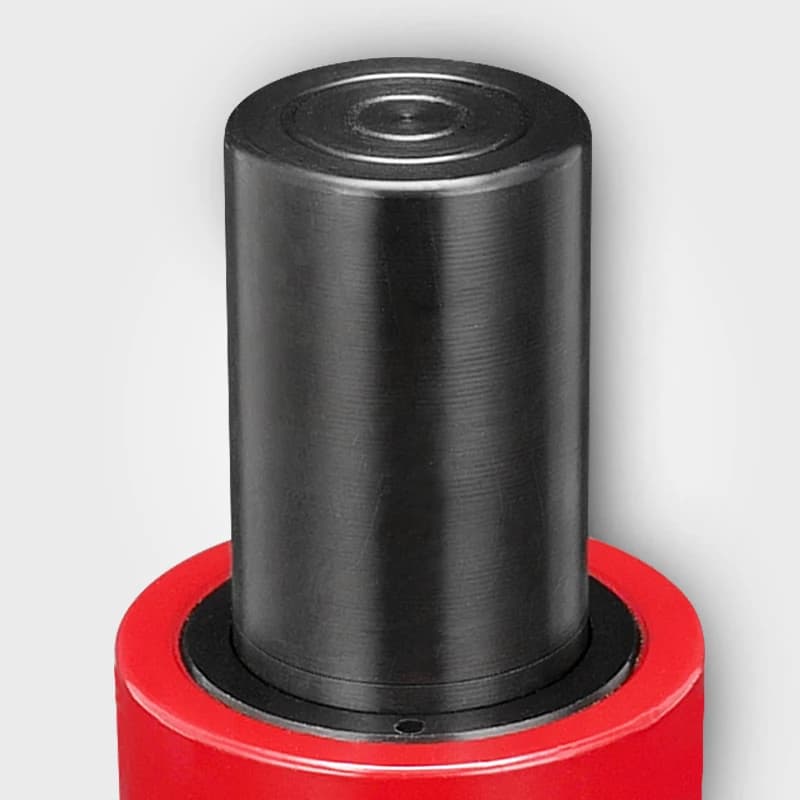 RC-10100 10-ton hydraulic jack with 100mm stroke, a long-type lifting cylinder for industrial material handling and maintenance.