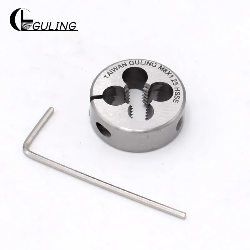 HSSE Round Threading Die Set | M1-M22 Metric Sizes | Precision External Thread Cutting Tool - Thumbnail 4