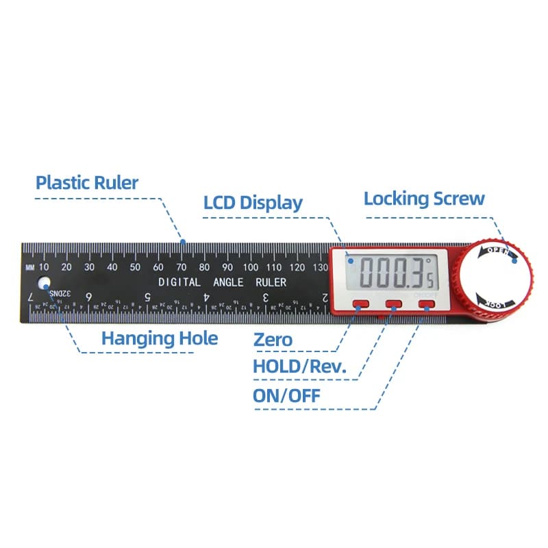Digital Angle Finder | 360° Multi-Angle Measurement Tool for Precision Woodworking - Thumbnail 3