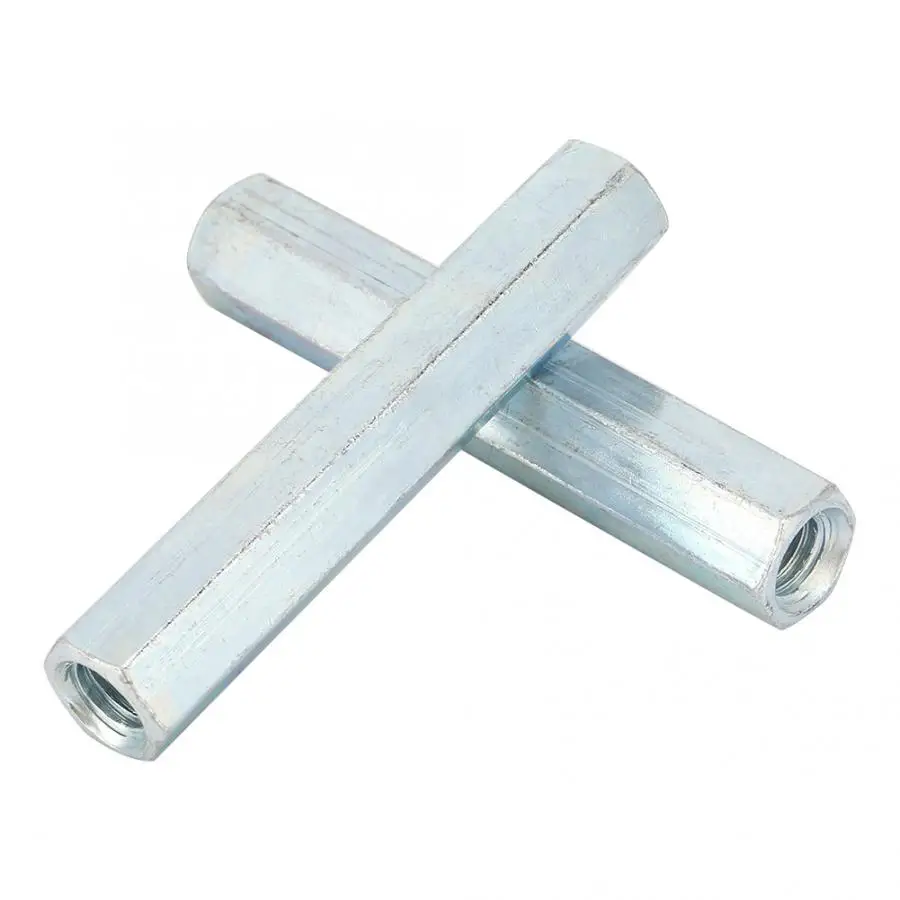 Threaded Rod Coupling | Galvanized Hex Sleeve Nut | 2Pcs Fixed Standoff Fasteners - Image 1