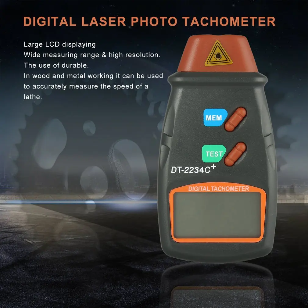 Digital Laser Tachometer | Non-Contact RPM Meter | 2.5-99,999 RPM Range - Thumbnail 5