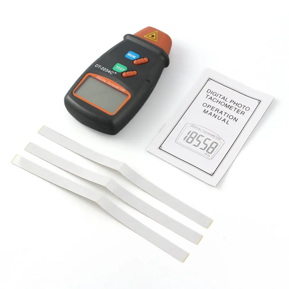Digital Laser Tachometer | Non-Contact RPM Meter | 2.5-99,999 RPM Range - Thumbnail 4