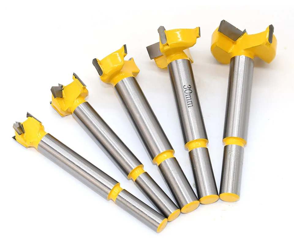 Forstner Drill Bit Set | 5-Piece Hinge Boring Kit | 15-35mm Precision Woodworking - Thumbnail 6