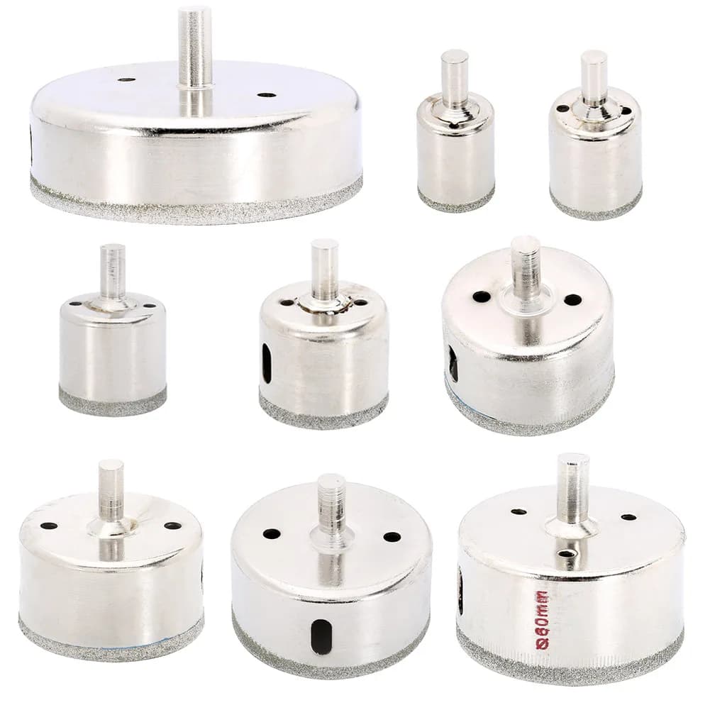 Diamond Core Drill Bits Set | For Glass, Tile & Granite | 25-100mm Hole Saws - Thumbnail 2