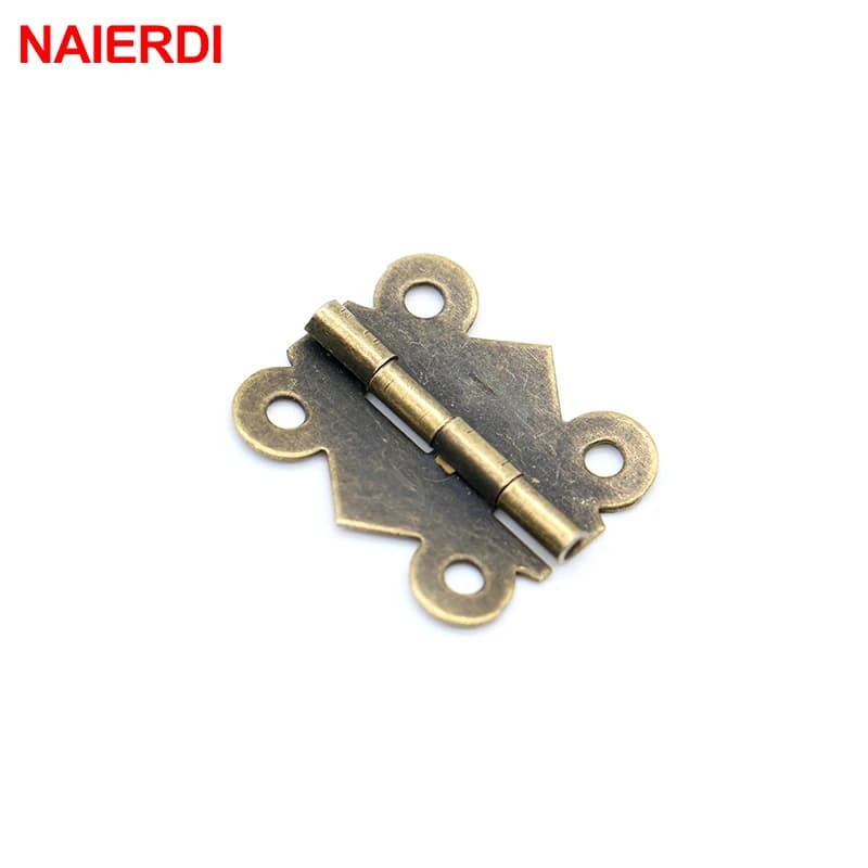 Butterfly Cabinet Hinges | 10PCS Bronze Decorative Hardware | 20x17mm Drawer & Jewelry Box - Thumbnail 4
