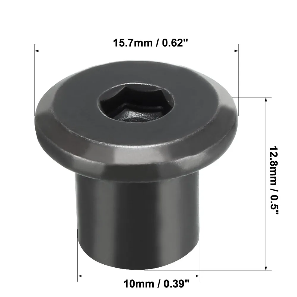 M8 Insert Nut Screw Posts | Iron Nickel Plated Hex Socket Head | Furniture Fittings 30pcs/lot - Thumbnail 2