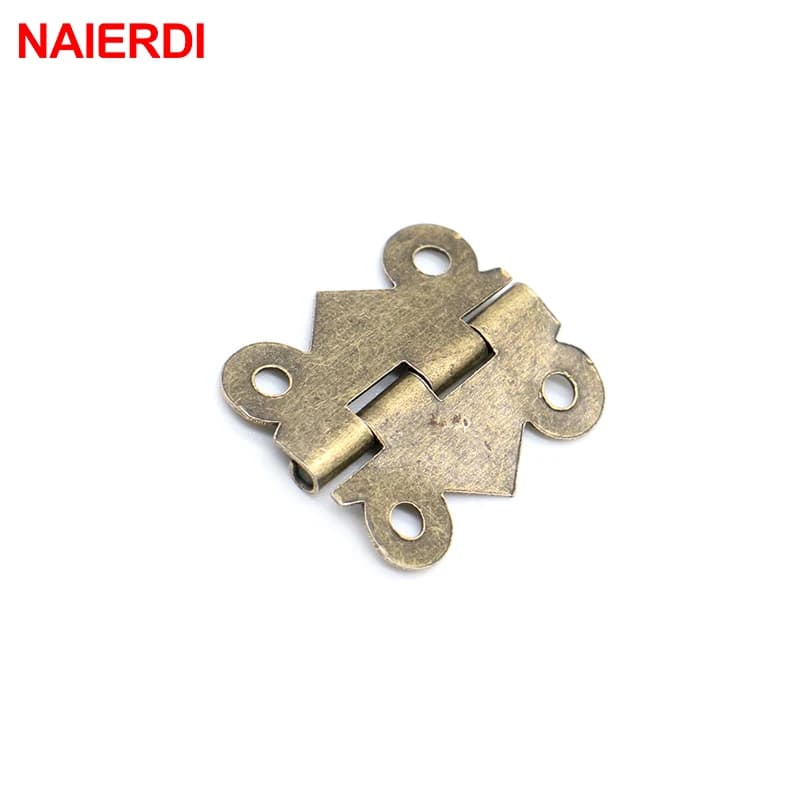 Butterfly Cabinet Hinges | 10PCS Bronze Decorative Hardware | 20x17mm Drawer & Jewelry Box - Thumbnail 5