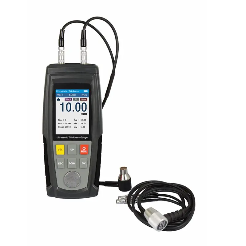 Ultrasonic Thickness Gauge | 1.0-300mm Range | High-Resolution LCD | Metal, Plastic & Glass Tester - Thumbnail 2