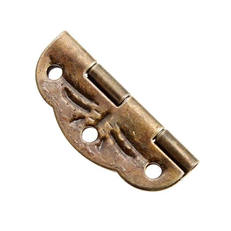 280-Degree Rotating Door Butt Hinges | 30x22mm Antique Bronze | 10-Piece Set for Toolboxes & Furniture - Thumbnail 3