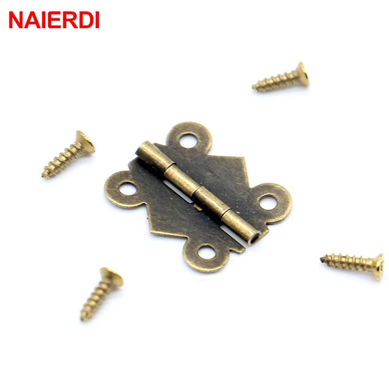 Butterfly Cabinet Hinges | 10PCS Bronze Decorative Hardware | 20x17mm Drawer & Jewelry Box - Thumbnail 2