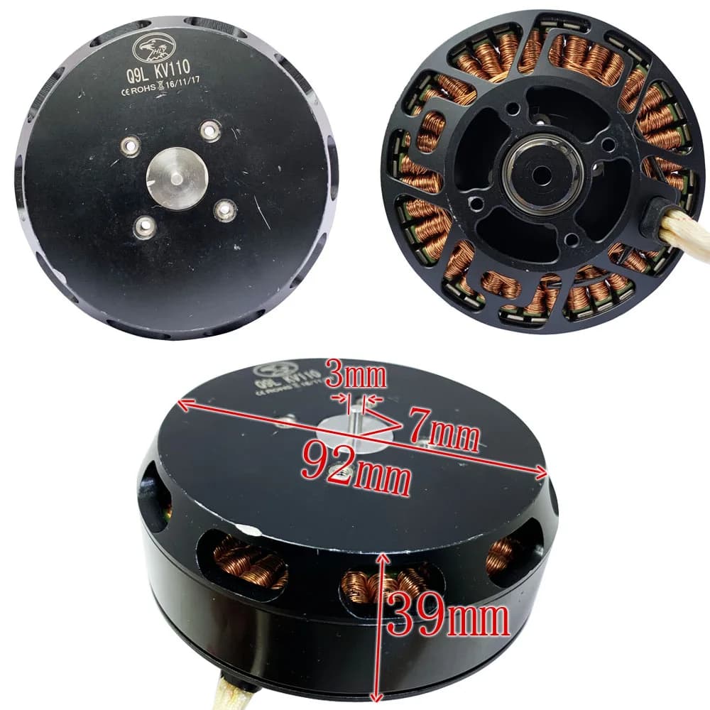 9235 Brushless DC Motor | 48V 1000W-1600W High Thrust | For Agricultural UAV & Quadcopter - Thumbnail 4