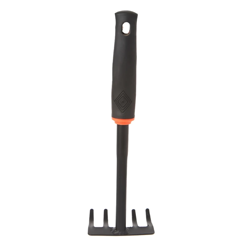Mini Steel Rake | Home Garden Transplanting Tool | Compact Digging & Soil Tool - Thumbnail 4