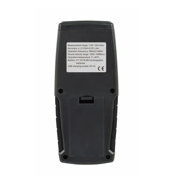 Ultrasonic Thickness Gauge | 1.0-300mm Range | High-Resolution LCD | Metal, Plastic & Glass Tester - Thumbnail 5