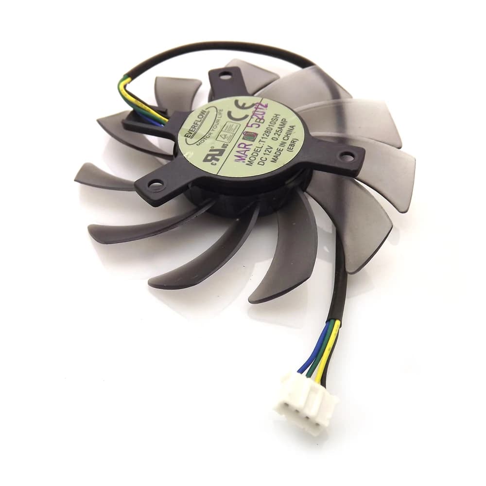 Free Shipping T128010SH 12V 0.25A 75mm 40x40x40mm For ASUS GTX560 HD5870 Graphics Card Cooling Fan 4Wire 4Pin - Thumbnail 6