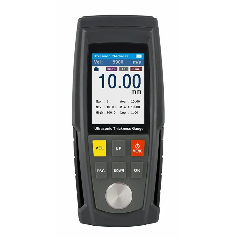 Ultrasonic Thickness Gauge | 1.0-300mm Range | High-Resolution LCD | Metal, Plastic & Glass Tester - Thumbnail 3