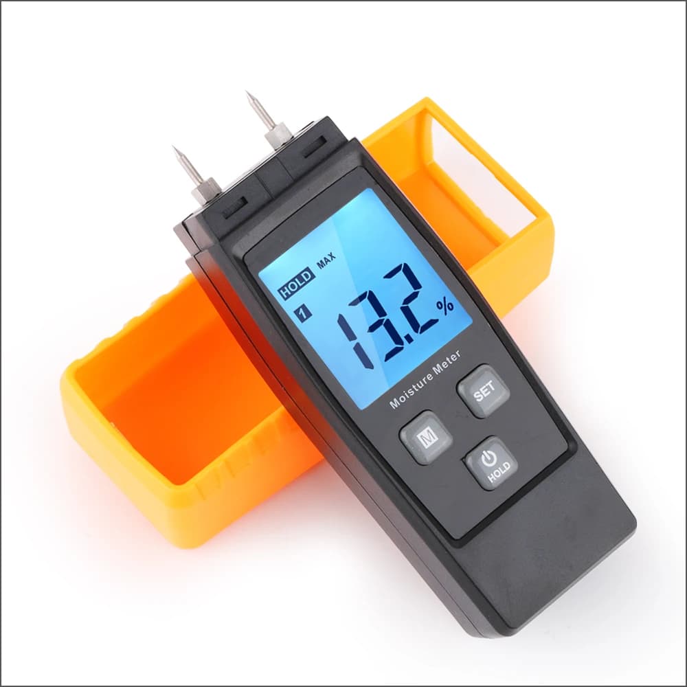 Digital Moisture Meter for Wood & Concrete - 0-80% Range, EMT01 Model, HD LCD Display - Thumbnail 4